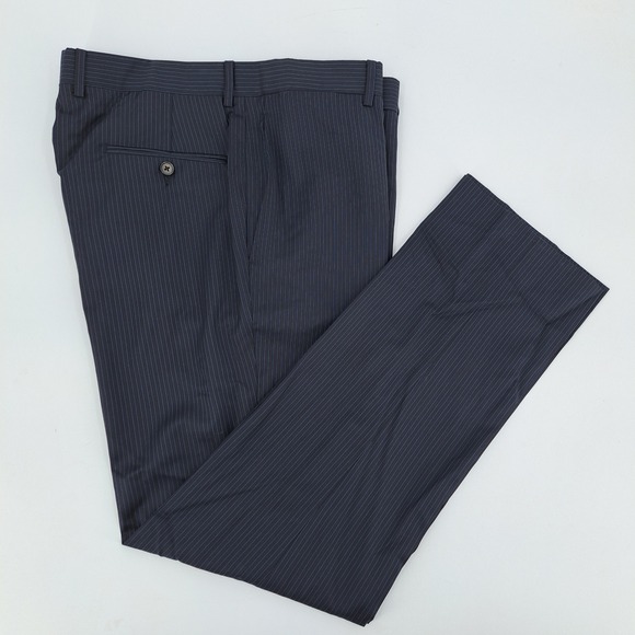 Ted Baker Other - Ted Baker Endurance Dress Pants Mens 35R 100% Wool Navy Blue Pinstripe Jim CT